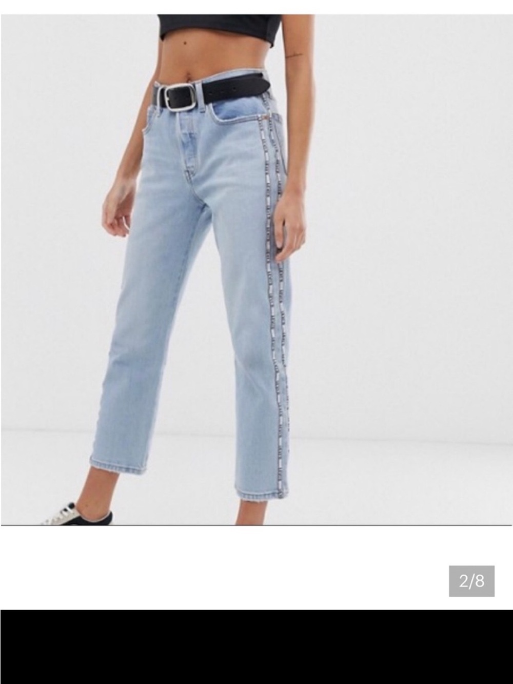 Levi’s | NWT 501 Original Crop with Side Logo Band